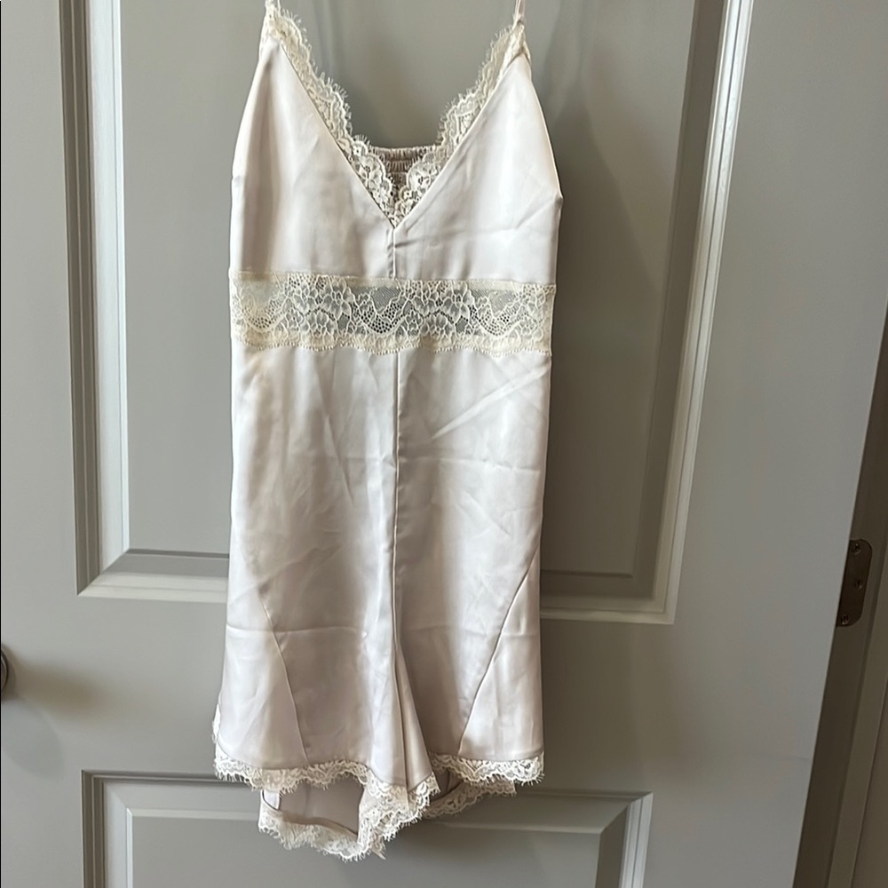 Abercrombie & Fitch Cream Lace Trim romper